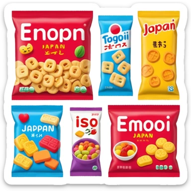 japan packaged snack  sticker