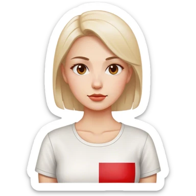 woman with polish flag sticker