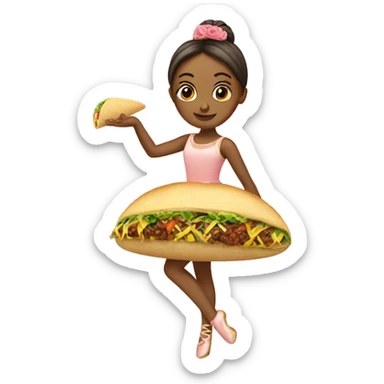 Ballerina with a taco sticker