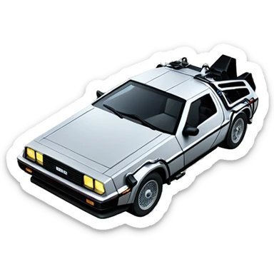 Delorean from back to the future  sticker