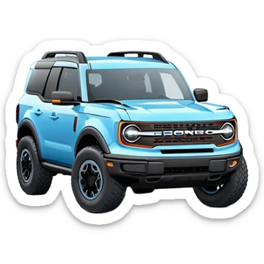 Ford bronco sport baby blue sticker