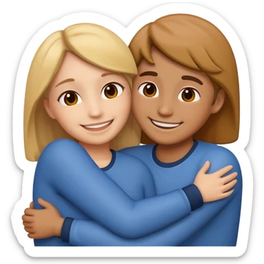 kotz emoji aber von 2 menschen  sticker