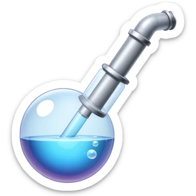 Bubble pipe made of quartz sticker