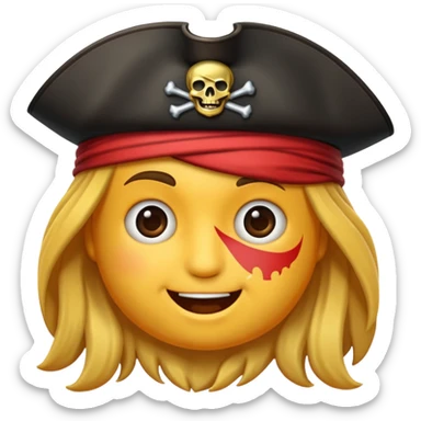 Make an emoji for pirates sticker
