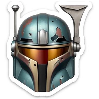 Mandalorian helmet sticker