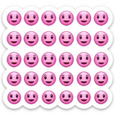 Pink emojis sticker