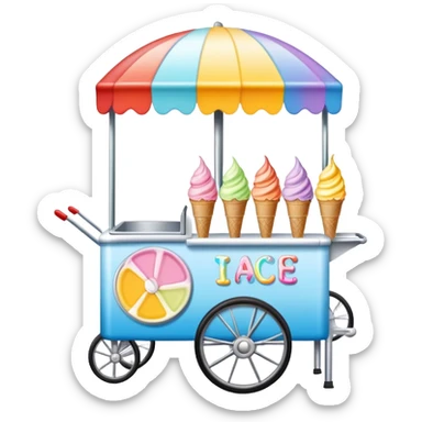 ice cream cart
 sticker
