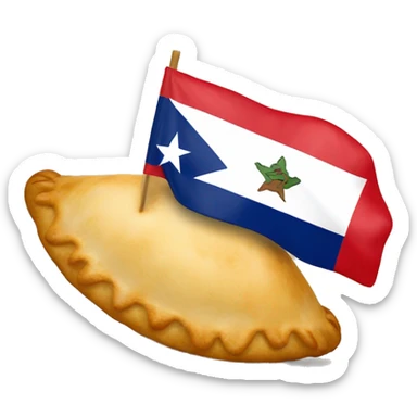 Empanadas with a little chilean flag sticker