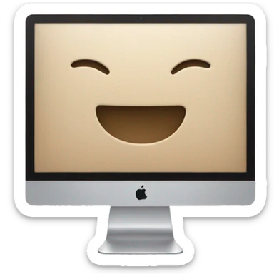 beige imac sticker