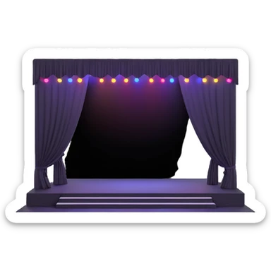 concert stage with lights sticker