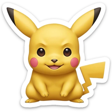 Ash’s Pikachu (hairless) smiling sticker