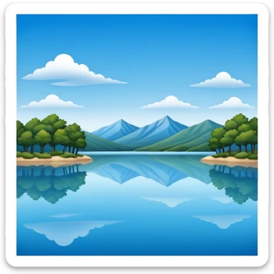 landscape lake in Texas sticker