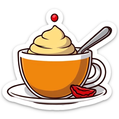 scone dipping into a cup of English tea sticker