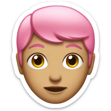 Pink hear glitter sticker