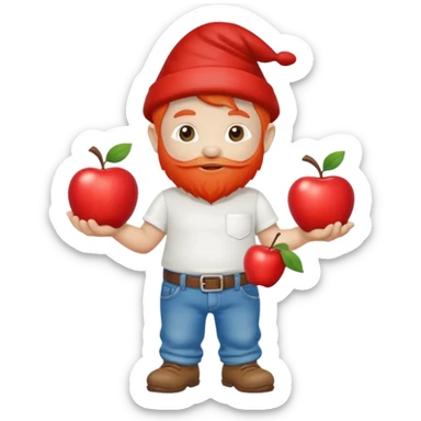 nain de jardin dans le style ios sticker