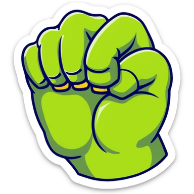 hulk fist smashing sticker