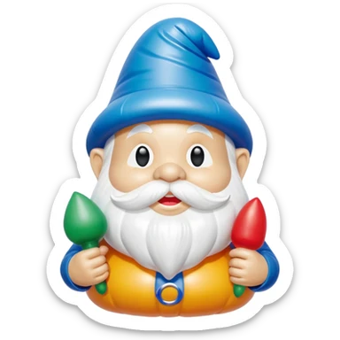   jeff koons inflatable puffy halloween gnome sticker