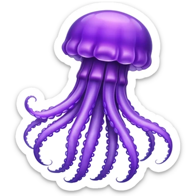 purple jellyfish sticker
