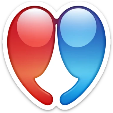 Blue and red tinted shades sticker