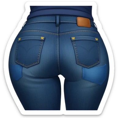 woman with a very large bum sticker