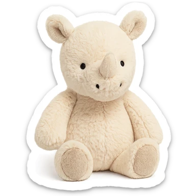 jellycat stuffed plush baby white rhinoceros sticker