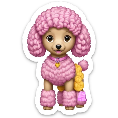 Poodle Rosa sticker