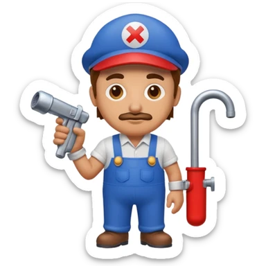 Reservoir Dog. Italian video video game Plumbers. sticker