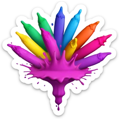 emoji for happy holi sticker