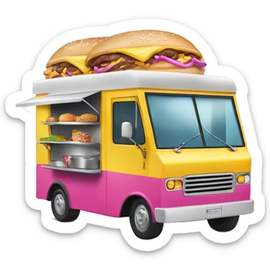 Tracked instead of wheeled, Barbie’s food truck  sticker