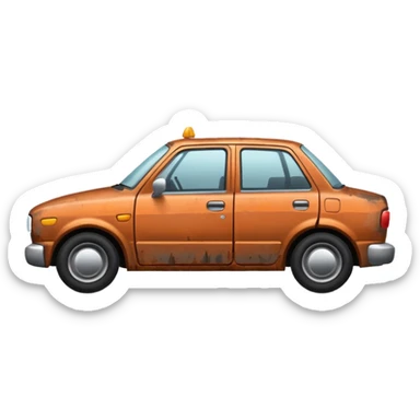 carro dañado sticker