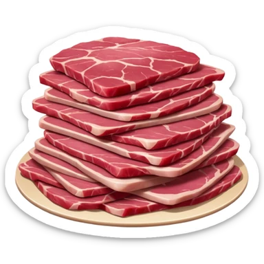 Raw turkey meat sticker