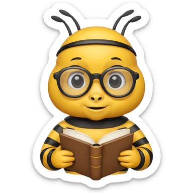bee with professor sticker