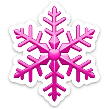 Pink snowflake sticker