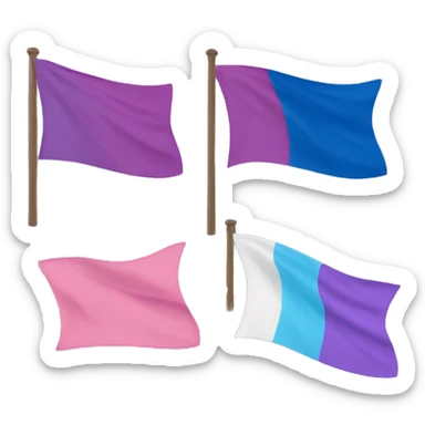 Bandiera con colori Rosa, viola e  blu sticker