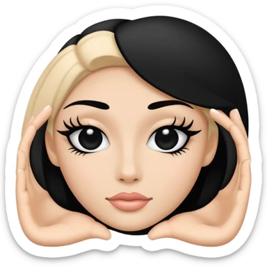 Símbolo estética e cosmética preto sticker