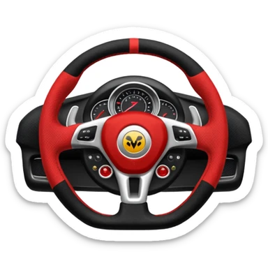 volante de racing de alcantara sticker