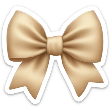 Beige bow sticker