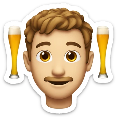 bon nome avec une bière sticker