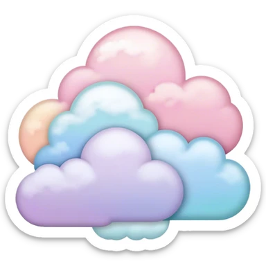 Pastel clouds sticker