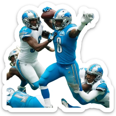 Detroit Lions beating jaguars  sticker