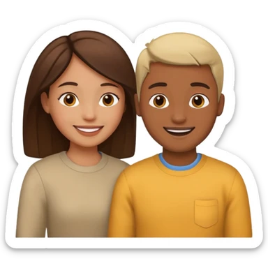 two people talking to eachother sticker