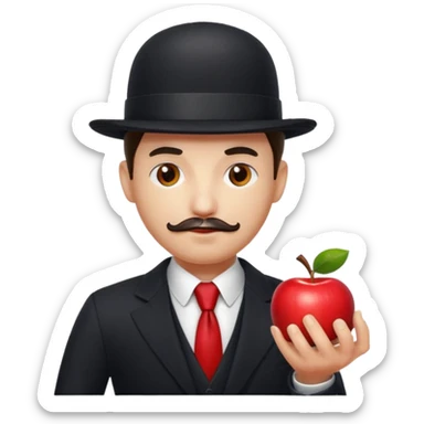 homme de magritte  sticker