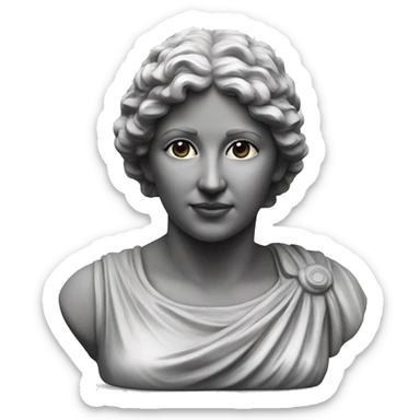 Roman woman statue bust  sticker