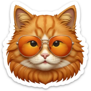 Cat with sunglasses sticker