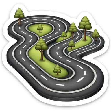 The road winding into the distance
 sticker