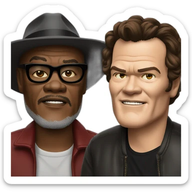 Samuel L Jackson and Quentin Tarantino sticker