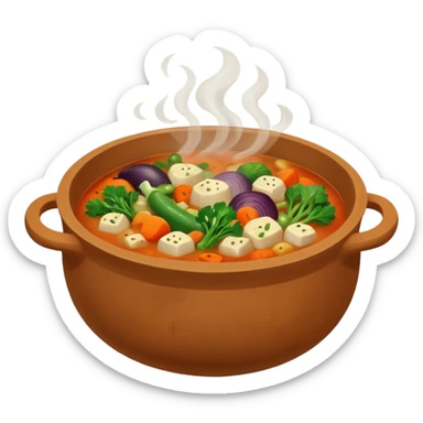 soup in clay, no spoon sticker