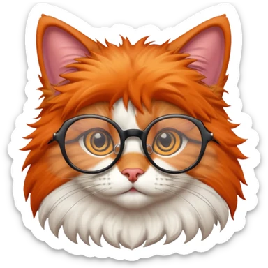 Кот в очках sticker
