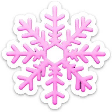 pink snowflake  sticker