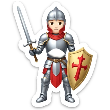 brave knight full body sticker